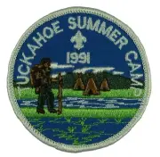 York - Adams Area Council PA Camp Tuckahoe 1991 Summer Camp Patch WHT Bdr (WY220