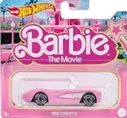 Set of TWO Mattel Hot Wheels Barbie the Movie Cars Die-Cast Pink 1956 Corvette