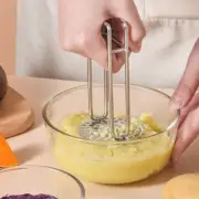 Potato Masher Hand Held Fine Mashers Stainless Steel Presser