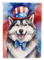 Alaskan Malamute Patriotic American Garden Flag Mailbox Flag Decorative Yard