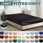 2200TC Silk Satin Fitted/Bottom Sheet Bed Single/KS/Double/Queen/Super King Bed