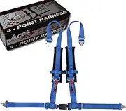 Aces Racing (Single) 4 Point Harness with Padding and EZ Buckle Technology (Blue)