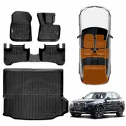 3D Floor Mats Boot Liner for BMW X3 M G01 F97 2017-2024 Heavy Duty Car Mats Cargo Carpet Cover