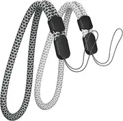 Wristband Lanyards，2 Pack Nylon Cell Phone Lanyards, Adjustable Lanyards for GoPro, Camera, Phone Case, Keys, Keychain, USB Flash Drive, Flashlight, Holster Lanyard, Mixed Use