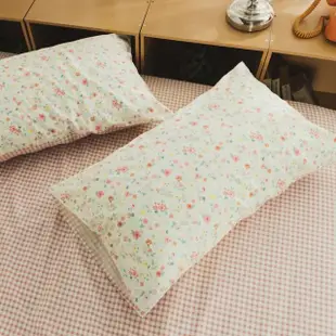 【絲薇諾】MIT精梳純棉 格紋 三件式 枕套床包組 布萊梅(雙人)