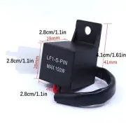 2-Pin 12V Electronic LED Flasher Relay for Motorcycle Turn Signal Bulbs Hyper l