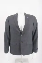 Ben Sherman Mens Suit Jacket Blazer Sport Coat Sz 42 Short Gray Blue Checked NWT