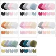 4 Set Fashionable Caps Brimless Baby Hat Trendy Headgear with Anti-grab Mittens
