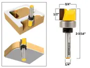 3/4" Flush Trim Template Router Bit - 1/4" Shank - Yonico 14073q