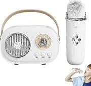 Portable Karaoke Machine | Mini Speaker with 2 Wireless Microphones & Voice Changing Effects | Fun Karaoke Set for Kids & Adults – Ideal for Home and Outdoor Parties
