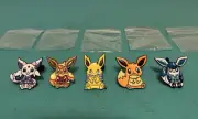 Pokémon 5 pcs Eevee & Friends Enamel Pin Eeveelution Anime Eevee Evolution Set
