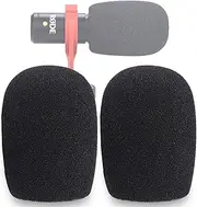 SUNMON VideoMicro Windscreen Foam Cover, Windscreen Pop Filter for Rode VideoMicro Me Mini-Shotgun Microphone (2 PACK)
