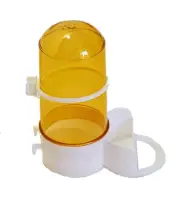 Bird parakeet cockatiel Plastic tube Seed Water Feeder jumbo 2 1/2" x 6 1/4"H