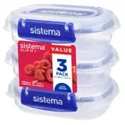 Sistema Klip IT Plus Rectangle container - 180ml (Pack of 3) • PAS-DD408