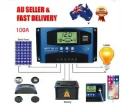 100A MPPT Solar Panel Regulator Charge Controller 12V/24V Auto LCD With 2USB MOO