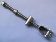 06-0796AS NORTON COMMANDO preMK3 REAR BRAKE CABLE ADJUSTER ASSEMBLY STAINLESS