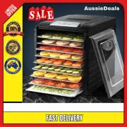 Devanti 9 Tray Food Dehydrators Commercial Beef Jerky Machine Fruit Dryer Black