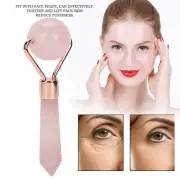 Rose Quartz Face Roller Massager Skin Tightening Lifting AntiWrinkle Facial LVE