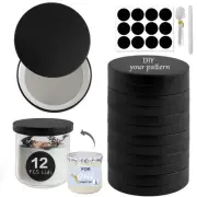 Oui Yogurt Jar Lids 12 Pack Black Metal Oui Lids for Yoplait Yogurt Container L