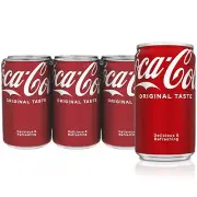 Coca-Cola Mini Soda Pop, 7.5 fl oz Cans, 6 Pack