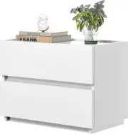 Stackable 2 Drawer Dresser, Small Dressers for Closet, Wood Storage Cabinet for