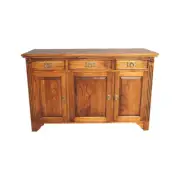 Solid Mahogany Wood 3 Door Buffet