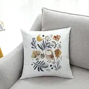 Cushion covers Cushion Covers 40cm x 40cm Sunflower Yellow Cushion Covers Invisible Zipper Sofa Cushions Outdoor Cushions Garden Cushions Decorative Pillows Square Pillow Case(Butterfly Blue Leaves,(4