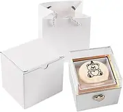 LeoLeozz Wedding Ring Box,Creative Rotating Ring Box | Reversible Bear Cake Jewelry Accessories Display Earring Storage for Women, Men & Birthday