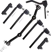 ASAPE 8 Pcs Suspension Kit - Fit 1997-2000 for Isuzu Hombre 1996-2001 for GMC Jimmy, Include - 2WD Front Center Link Idler Arm Inner Outer Tie Rod End Adjustment Sleeves OE# K6187T DS1047