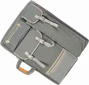 [SOULONG] Art Carry Bag, Canva Art Supply Storage Organiser with Adjustable Shoulder Strap Design, Sketch Board Bag for Outdoor Painting Studio Learning Nature Sketching, Two Shoulder (Smoky Gray)
