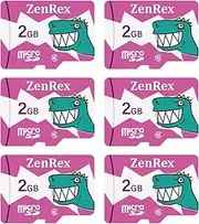ZenRex 2GB Pack of 1, 6 Count Micro SD C10 Memory Card for Camera Tablet Smartphone with Adapter