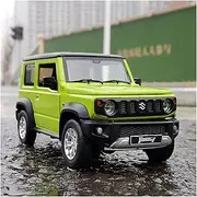 Scale Finished Model Car 1：18 Alloy Die-cast Car Model for Suzuki Jimny Legering Simulation Proportional Sound and Light Toy Car Miniature Replica Car (Size : Green)