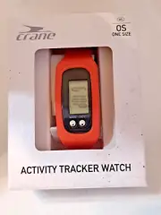NIB Crane Activity Tracker OS Women's Orange Watch Steps Distance, Calories