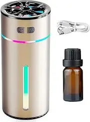 KEWAYO Car Air Freshener Diffuser USB Rechargeable, Car Air Freshener Diffuser with Perfume Bottle(No Perfume Included) Ultrasonic Atomizer,3 Adjustable Modes,Auto On/Off Smart Car Diffuser