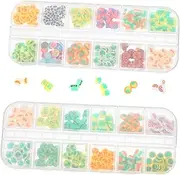 LOORGVEL DIY Nail Art Flakes 12g Polymer Clay Slices Patrick's Day Charms for Nails Cellphone Decor