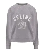 blason oversize sweatshirt in cotton fleece S,XS,M Gray