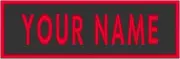 Custom Embroidered 8" x 2" Name Tag Patch W/ VELCRO® Brand Fastener #21