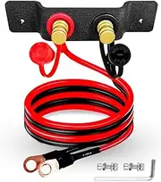 Battery Jump Post Kit with Cable and Mounting Bracket Car Battery Cable Extender for Remote Battery Charging Terminal Jumper Post for UTV ATV Car Trucks RV Tractor Mower Diesel Boat