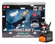 Minecraft Diamond Level Tuxedo Cat with Flickering Furnace 5.5" Figure NIB