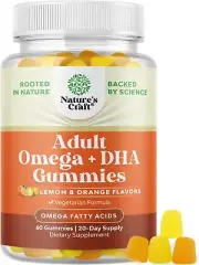 Vegetarian Omega 3 Gummies for Adults - Vegetarian Omega 3 6 9 DHA Gummies fo...