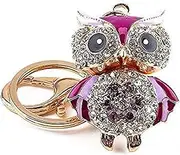 [Yosoo] Owl Cute Fashion Diamond Crystal Rhinestone Gold Charm Pendent Handbag Purse Bag Keyrings Key Ring Keychains