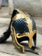 Medieval knight Fantasy Helmet Metal Steel Decorated Face Mask Dwarf Rohan