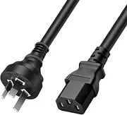 3 Prong Australia Plug 18 AWG Power Cord with with IEC 320 C13 Blade-Type receptacles on The Female end,Standard Computer Pure Copper Extension Cable for PCs, Monitors, Power adapters...（4m / 13.2FT)