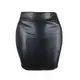 Women large size XXL 3XL pu leather skirt mini dress 包臀短