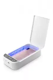 nWT Brookstone Aroma-Oil Diffuser + UV Light Cell Phone Sterilizer. AB0069-WHA
