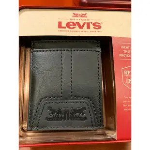 Levi's 短夾/小牛皮真皮皮夾/名片夾信用卡夾/鈔票夾/錢包/現貨 黑色 咖啡色LEVIS-31LV160016