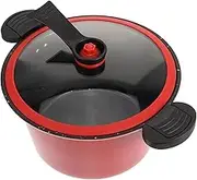 PEPLAYTAL 6l Pressure Cooker Induction Stewpot for Home Cooking Energy-Saving and Health-Friendly Red