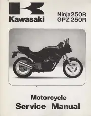 1986-1987 KAWASAKI MOTORCYCLE NINJA 250R SERVICE MANUAL P/N 99924-1066-01 (294)