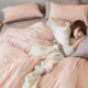床包 / 雙人特大【撞色系列-可可粉】100%精梳棉 雙人特大床包含二件枕套