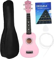 OFFIGAM Soprano Ukulele Kit for Beginners Lightweight Basswood Musical Instrument with Bag Spare String for Adults Students
